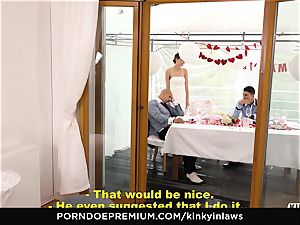 horny INLAWS - euro bride smashed deep by stepson