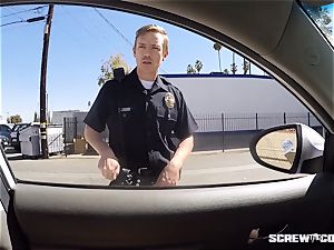 CAUGHT! black doll gets splattered deep-throating off a cop