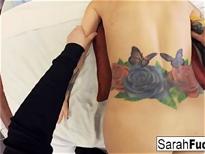 Sarah gets a red-hot pov massage and smash